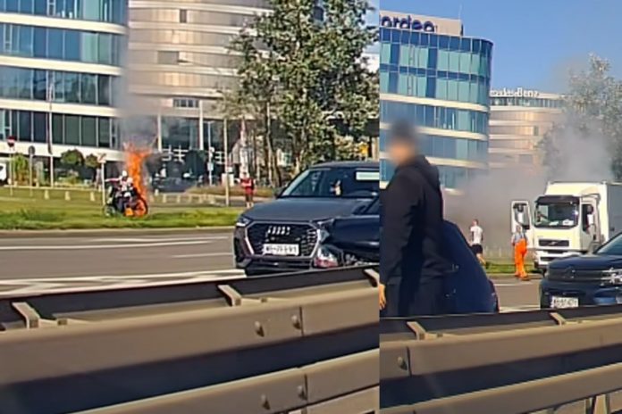 wozek inwalidzki pozar aleje jerozolimskie
