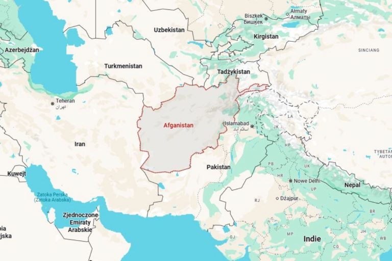 NCZAS.INFO | Afganistan na mapie regionu. Obrazek ilustracyjny. Źródło: google maps