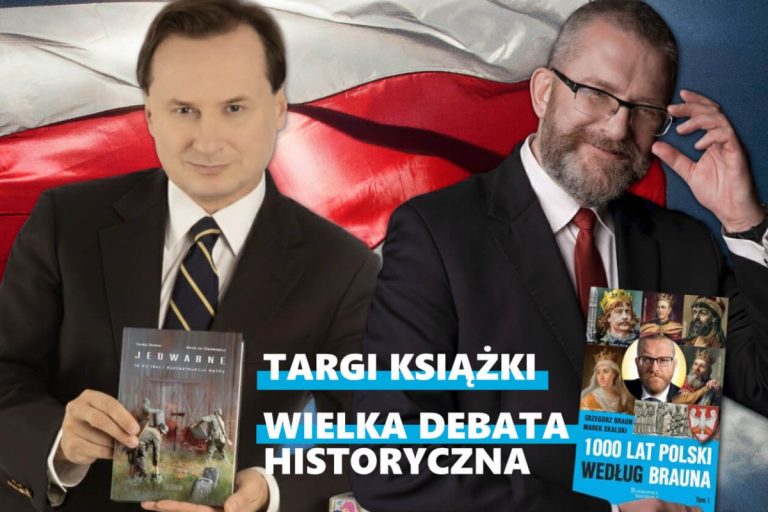 Tomasz Sommer i Grzegorz Braun w Kielcach.