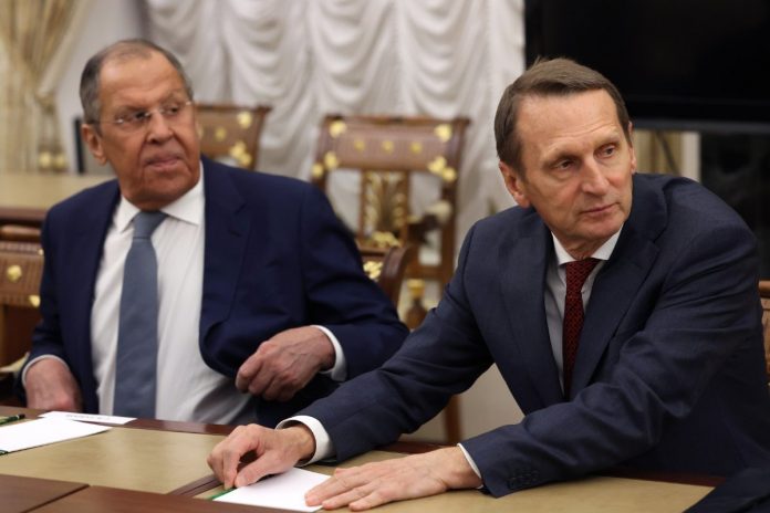 Siergiej Ławrow oraz Siergiej Naryszkin