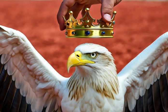 orzel-korona NCZAS.INFO | Polska okradana. Złodziejska dłoń zdejmująca koronę orła. Obrazek ilustracyjny. Źródło: Grok