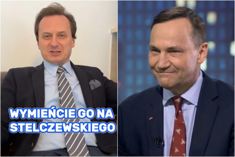 Tomasz Sommer udziela rady Radosławowi Sikorskiemu. W tle zatrzymanie m.in. posła Sterczewskiego przez Izrael.