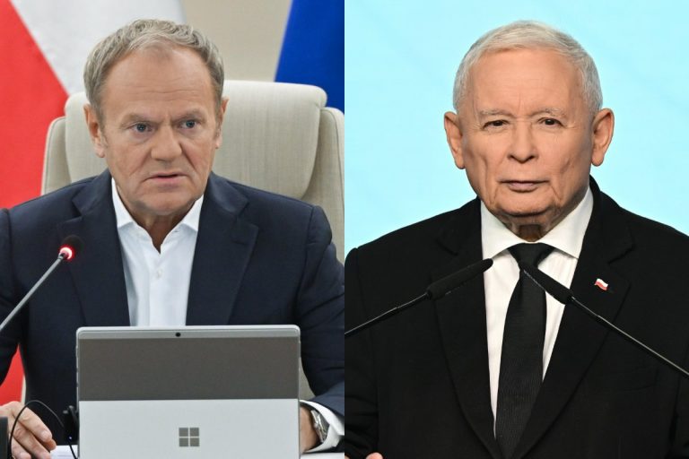 Donald Tusk oraz Jarosław Kaczyński
