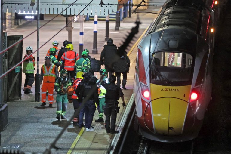 NCZAS.INFO | Służby ratunkowe i policja na miejscu ataku nożowników w pociągu do Londynu na stacji Huntingdon. Foto: PAP/PA