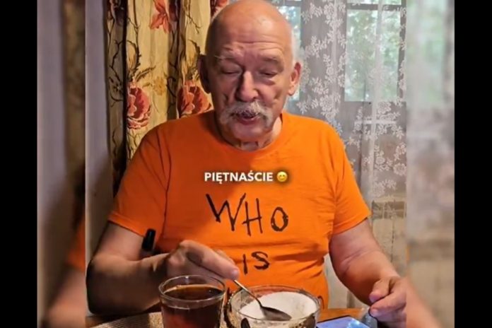 Janusz Korwin-Mikke lubi cukier.