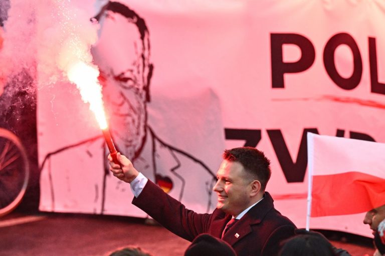 Sławomir Mentzen na Marszu Niepodległości 2025