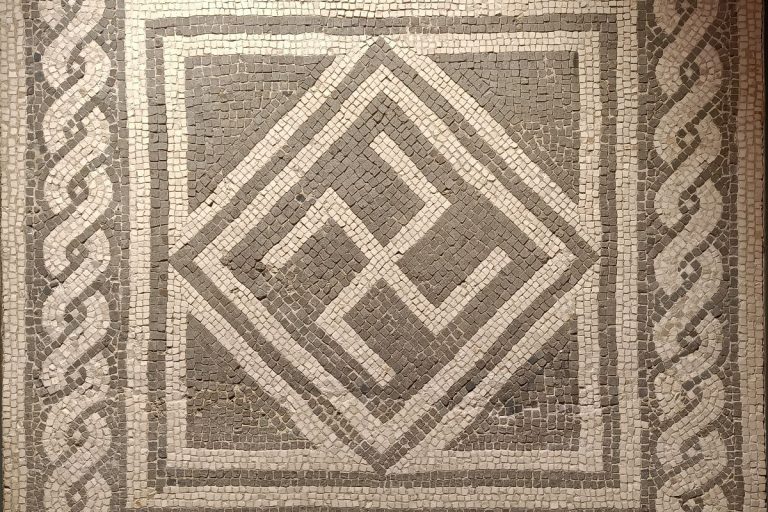 Swastyka na starożytnej mozaice