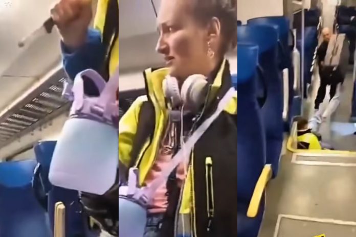 ukrainka pociag noz walizka