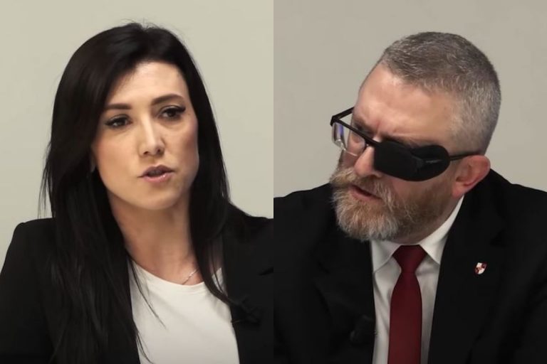 Ewa Zajączkowska-Hernik oraz Grzegorz Braun.