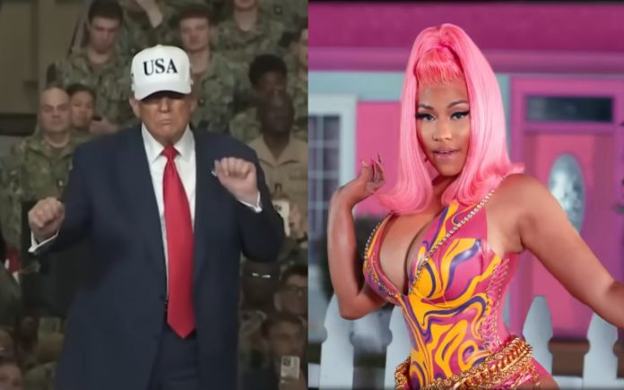 NCZAS.INFO Donald Trump i Nicky Minaj Fot. YouTube/print screen, collage
