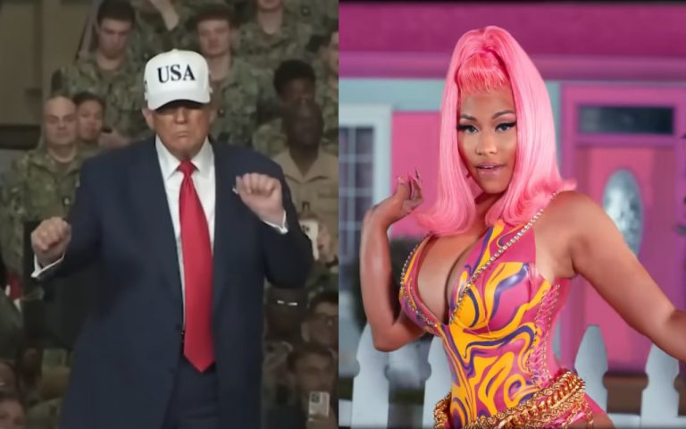 NCZAS.INFO Donald Trump i Nicky Minaj Fot. YouTube/print screen, collage