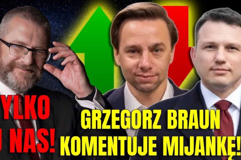 Grzegorz Braun komentuje mijankę.