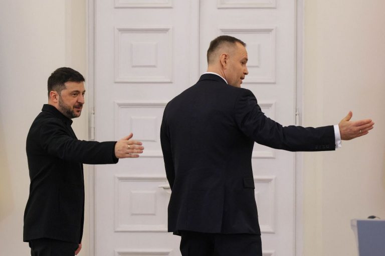 Wołodymyr Zełenski oraz Karol Nawrocki