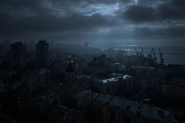 NCZAS.INFO | Odessa pogrążona w ciemnościach po rosyjskim ataku. Foto: X