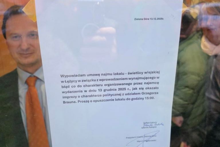 Zielona Góra, Targi Książki Bez Cenzury, wypowiedzenie sali w trakcie trwania imprezy.