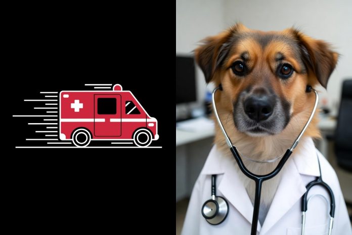 NCZAS.INFO | Karetka i pan doktor Pies. Obrazek ilustracyjny. Źródło: pixabay/AI Grok