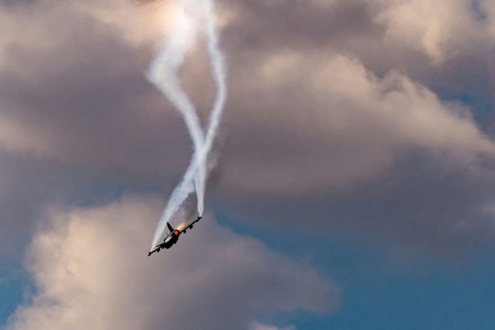 Samolot przed katastrofą.