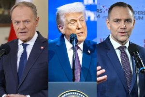 Donald Tusk, Donald Trump, Karol Nawrocki.