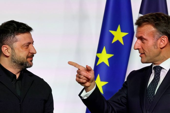 NCZAS.INFO | Prezydent Ukrainy Wołodymyr Zelenski i prezydent Francji Emmanuel Macron. Zdjęcie ilustracyjne. Źródło: PAP/EPA