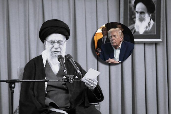 Ali Chamenei oraz prezydent Donald Trump.