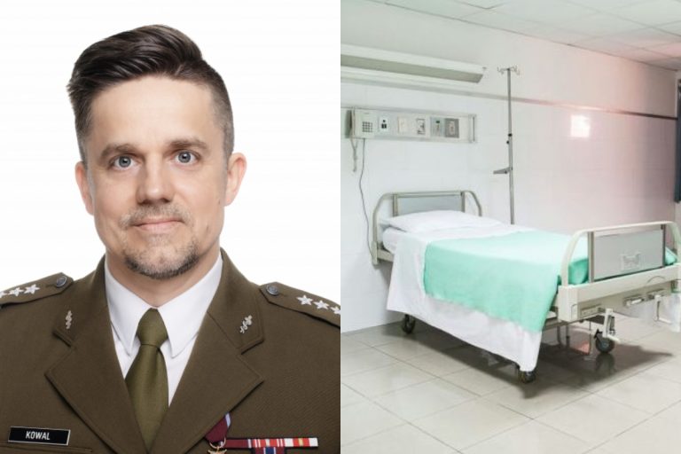 NCZAS.INFO | Dr płk Jarosław Kowal, zastępca dyrektora Wojskowego Instytutu Medycznego ds. operacyjnych oraz zastępca komendanta Centralnego Szpitala Klinicznego MON / łóżko szpitalne. Foto: WIM/pixabay