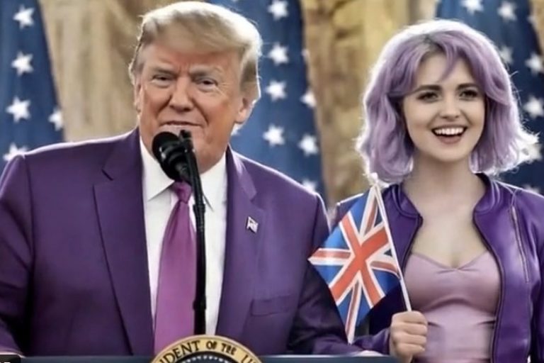 NCZAS.INFO | Amelia i Donald Trump. Screen z in ternetowego filmiku