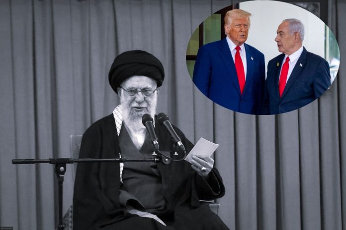 NCZAS.INFO | Ali Chamenei oraz Donald Trump i Benjamin Netanjahu.