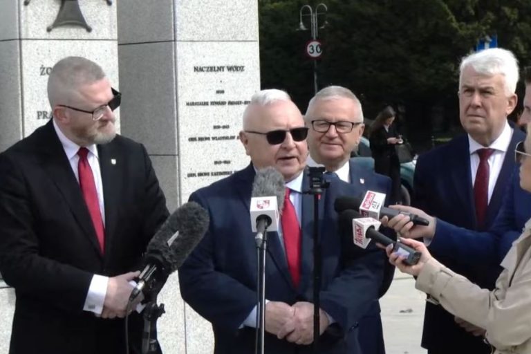 Grzegorz Braun, Stan Tymiński, Włodzimierz Skalik oraz Sławomir Zawiślak