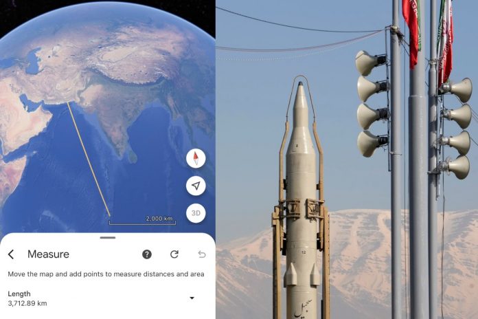 NCZS.INFO | Zaatakowana przez Iran baza USA na wyspie San Diego jest oddalona od Iranu o około 4 000 km. Foto: print screen X