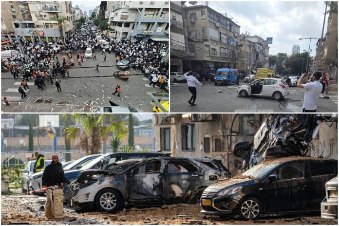 NCZAS.INFO | Irańskie rakiety coraz częściej przebijają się przez izraelską kopułę i spadają na Tel Awiw. Foto: kolaż X