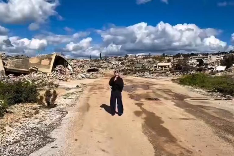 NCZAS.INFO | Zrównana z ziemią przez armie Izraela libańska miejscowość. Foto: print screen X