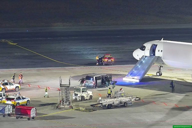 Akcja Straży Granicznej na lotnisku Chopina.