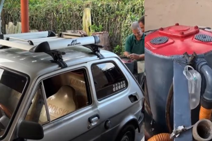 maluch fiat 126 wegiel drzewny kuba