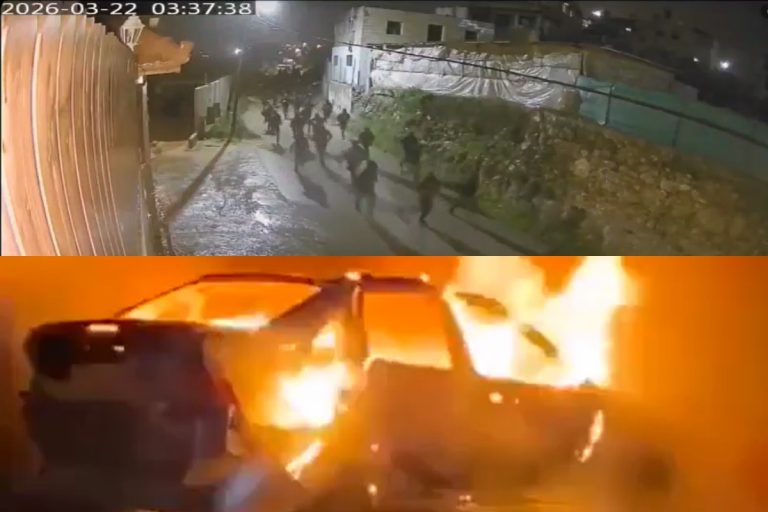 NCZAS.INFO | Obrazy z ataku na Palestyńczyków dokonanego przez żydowskich osadników w miejscowości Jalud. Foto: print screen X