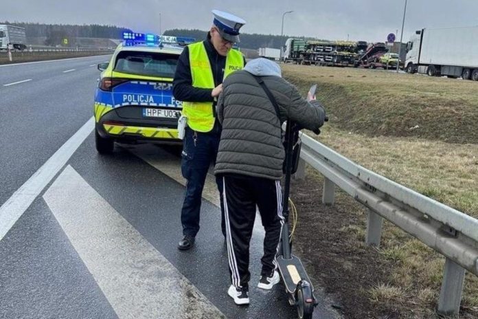 wieruszow policja s8 hulajnoga elektryczna