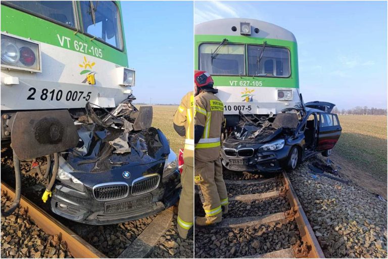 Wypadek na przejeździe kolejowym w Ogorzelicach.