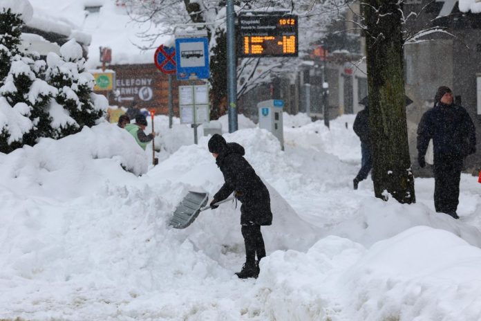 Atak zimy w Zakopanem.