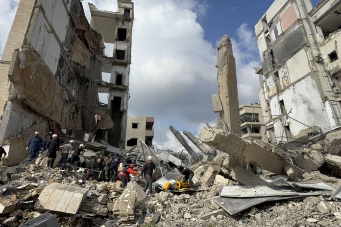 Bejrut, zniszczenia po ataku Izraela na Liban.