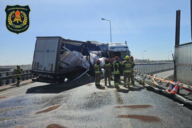 Wypadek na warszawskim węźle Konotopa.