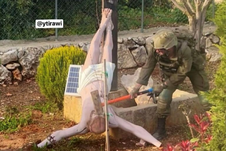 liban chrystus figura idf izrael