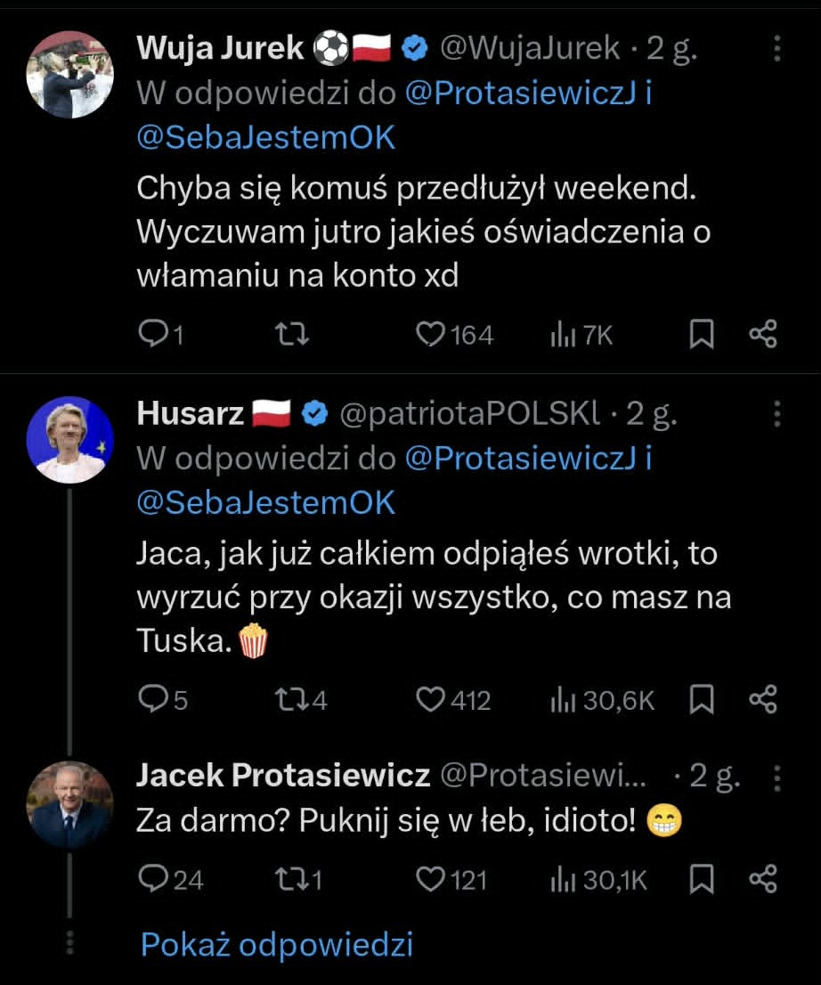 Protasiewicz na X.