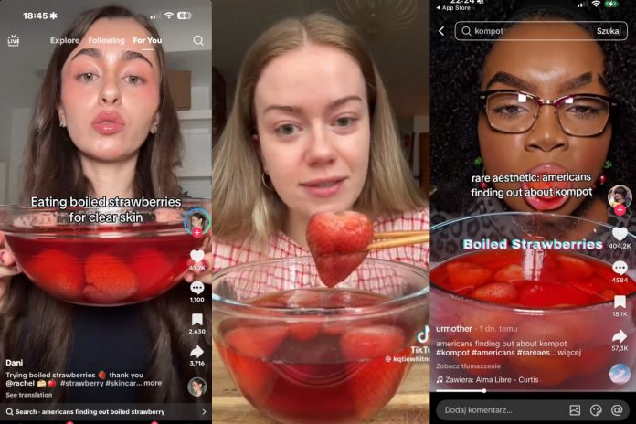 NCZAS.INFO | Polski kompot odkryty przez Amerykanki. Nowy trend na TikToku. Foto: print screen TikTok