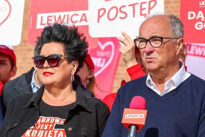 NCZAS.INFO | Bożena Borowiec i jej polityczny szef i idol Włodzimierz Czarzasty. Foto: PAP