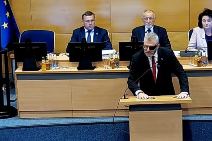 Braun na sesji sejmiku województwa małopolskiego.