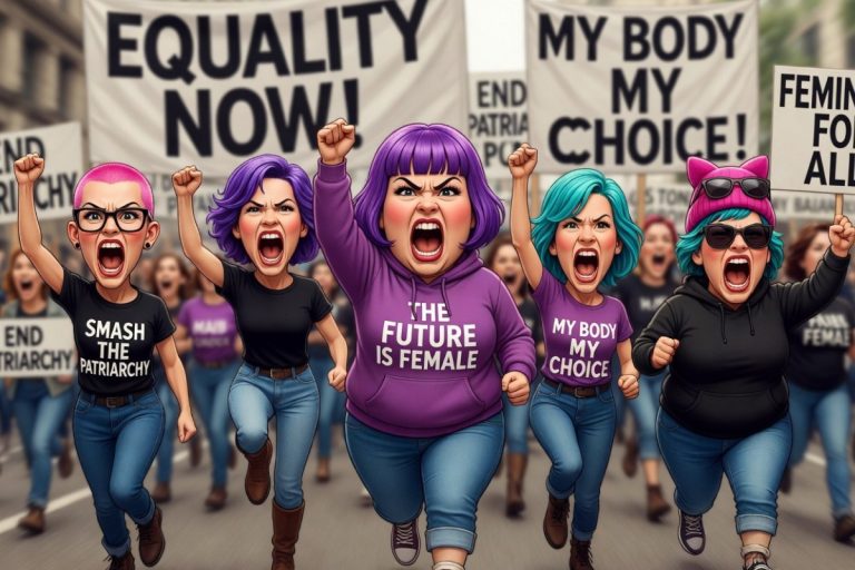 NCZAS.INFO | Feministki. Obrazek ilustracyjny. Źródło: AI