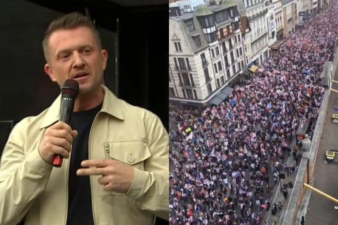 Tommy Robinson i demonstracja „Zjednoczyć królestwo”.