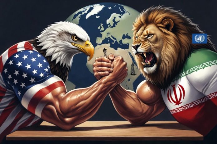 NCZAS.INFO | USA kontra Iran. Obrazek ilustracyjny. Źródło: AI Grok