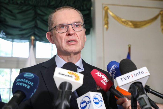 NCZAS.INFO | Dziennikarz i działacz mniejszości polskiej na Białorusi Andrzej Poczobut podczas konferencji prasowej po spotkaniu z władzami miasta i regionu w Białymstoku