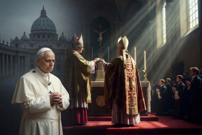 NCZAS.INFO | Watykan i papież Leon XIV oraz święcenia Bractwa św. Piusa X. Grafika wygenerowana przez AI