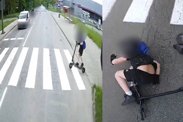 dziecko hulajnoga policja
